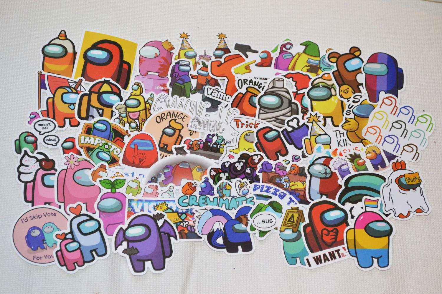 Among Us 50st Klistermärken (Ca 7-4cm St) Ny