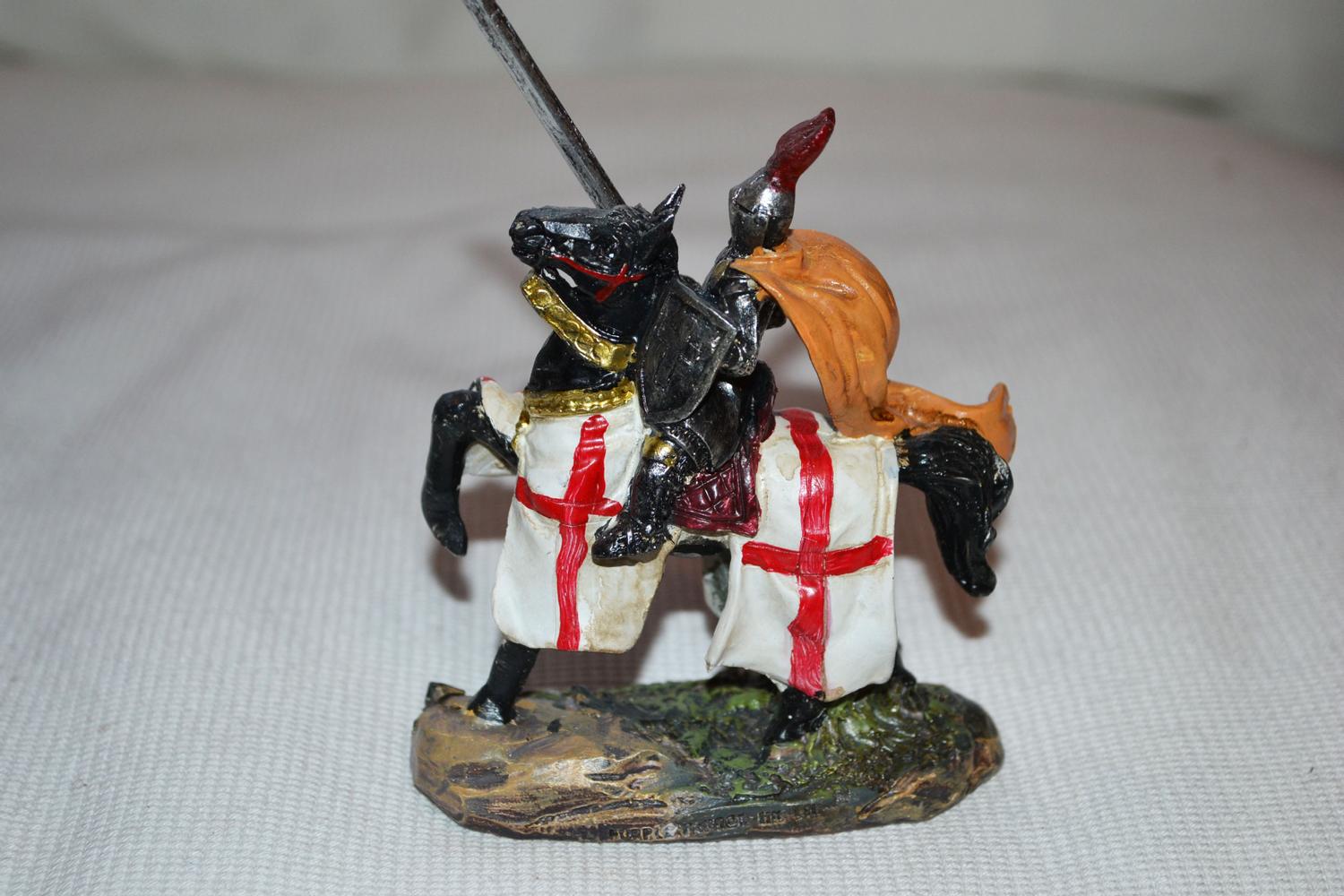 Templar m. Spjut Riddare På Häst #B 12cm Puckator Ny