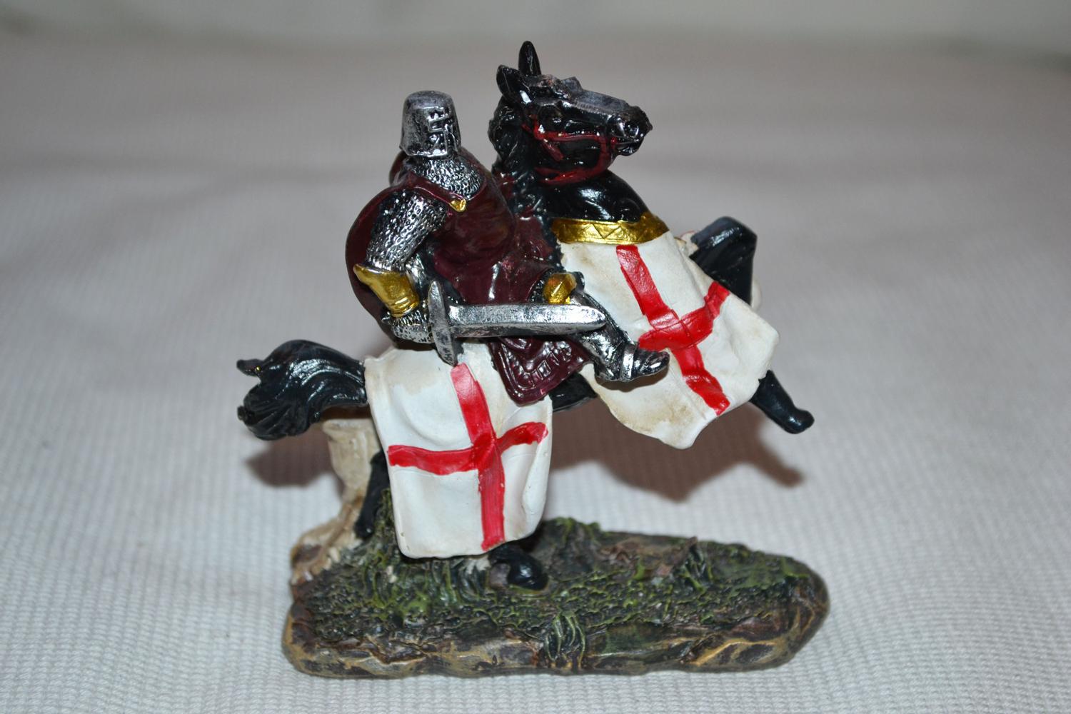 Templar Riddare På Stegrande Häst #D 12cm Puckator Ny