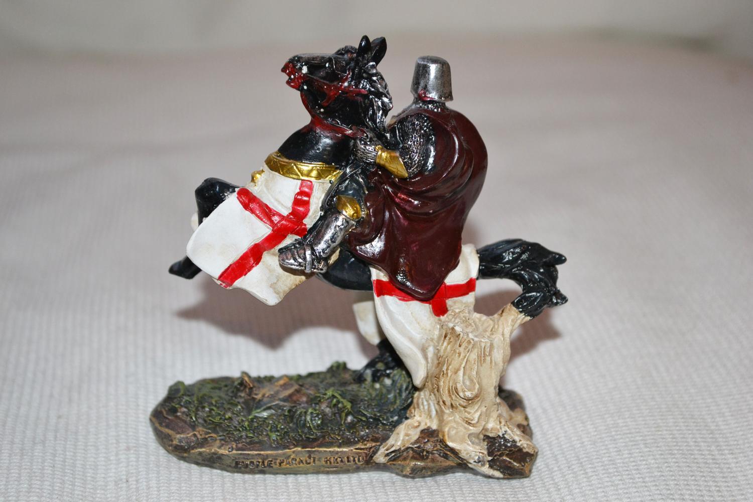 Templar Riddare På Stegrande Häst #D 12cm Puckator Ny