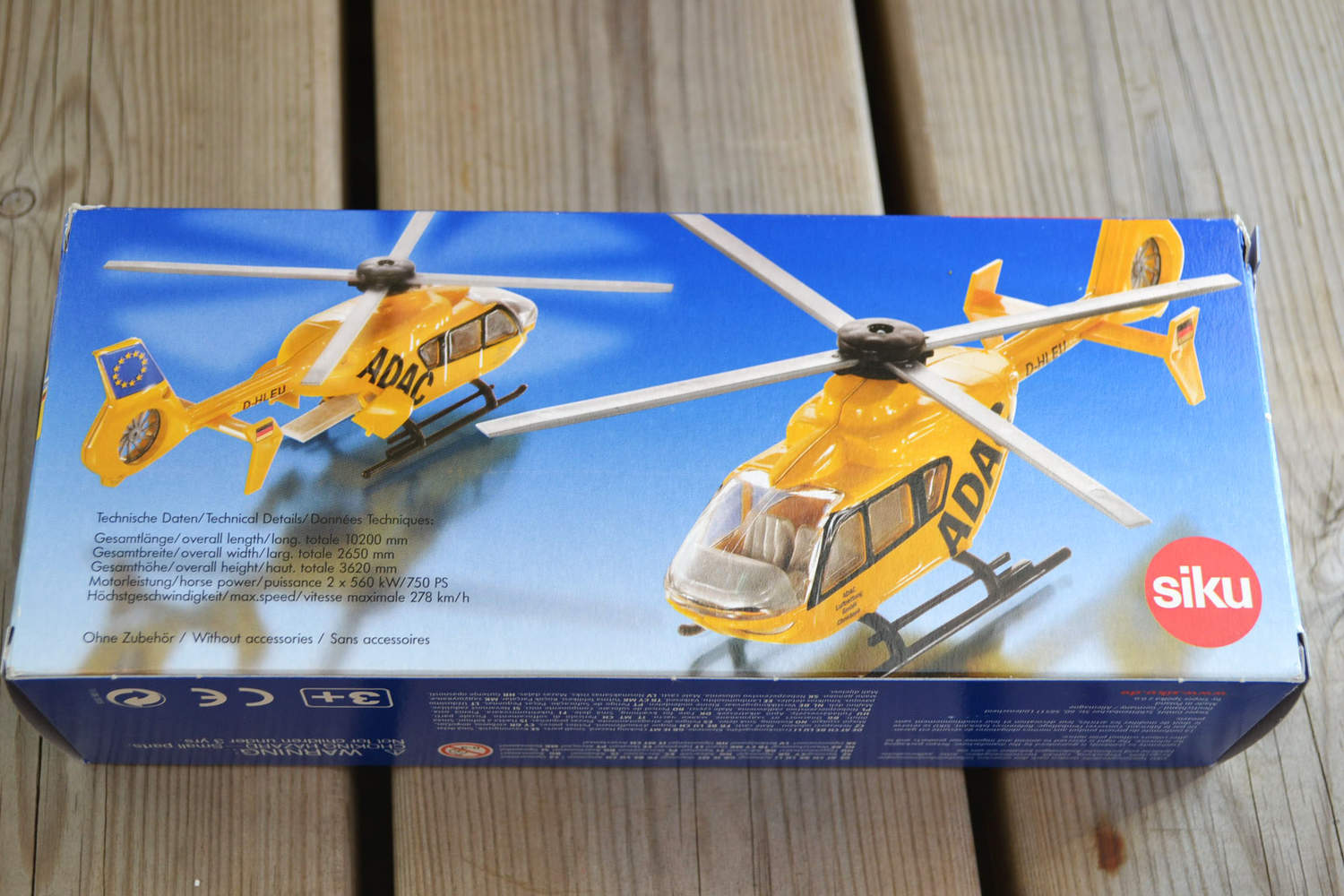 Räddningshelikopter Gul EU 1:55 Siku 2539 18cm Helikopter Lek Ny