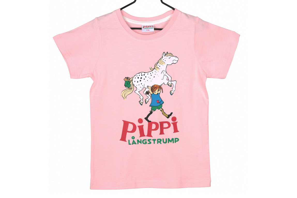 Pippi Långstrump Pippi Tröja T-Shirt Rosa (Strl 92) BARN Ny