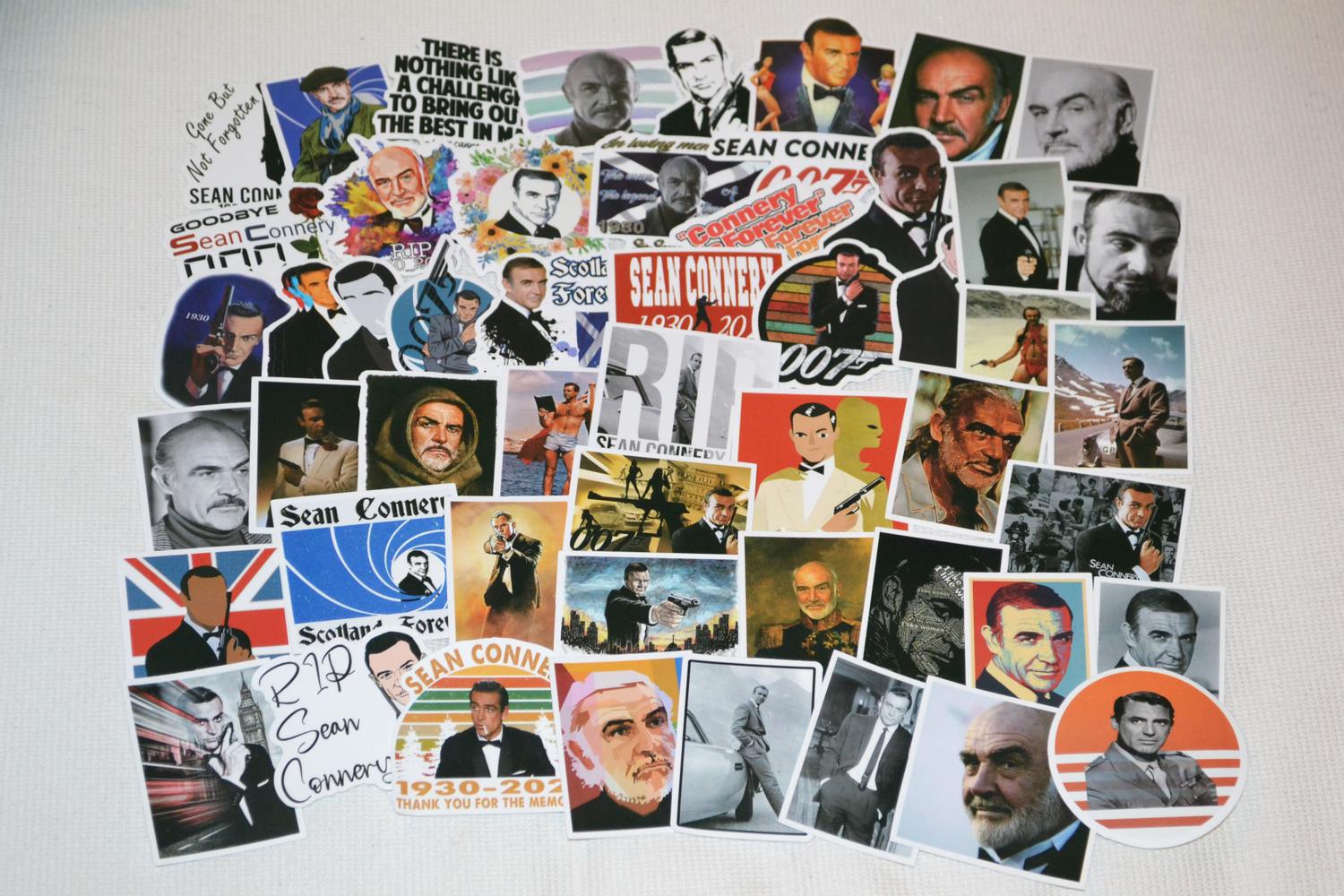 Sean Connery 007 James Bond 50st Klistermärken (Ca 7-4cm St) Ny