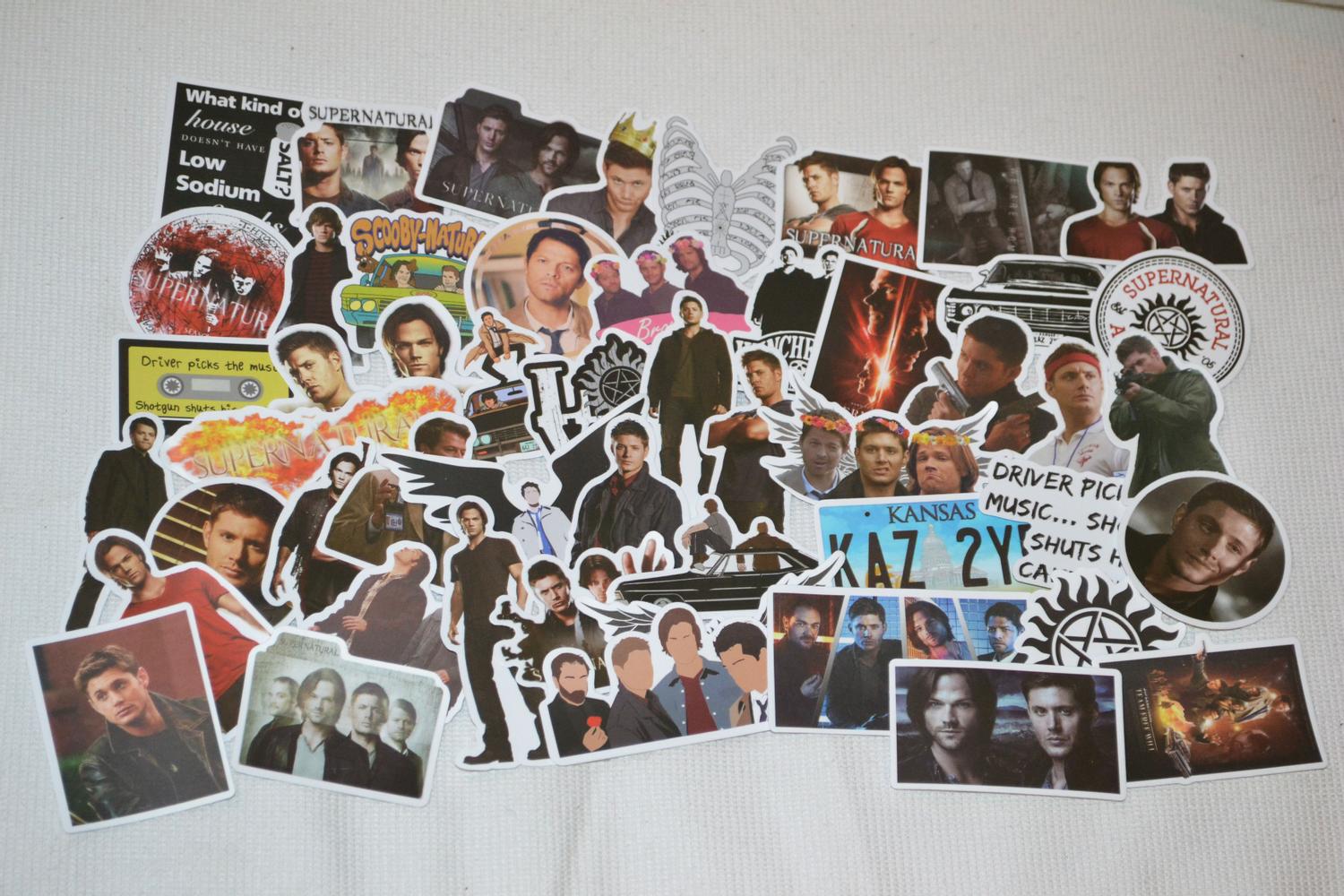 Supernatural 50st Klistermärken (Ca 7-4cm St) Ny