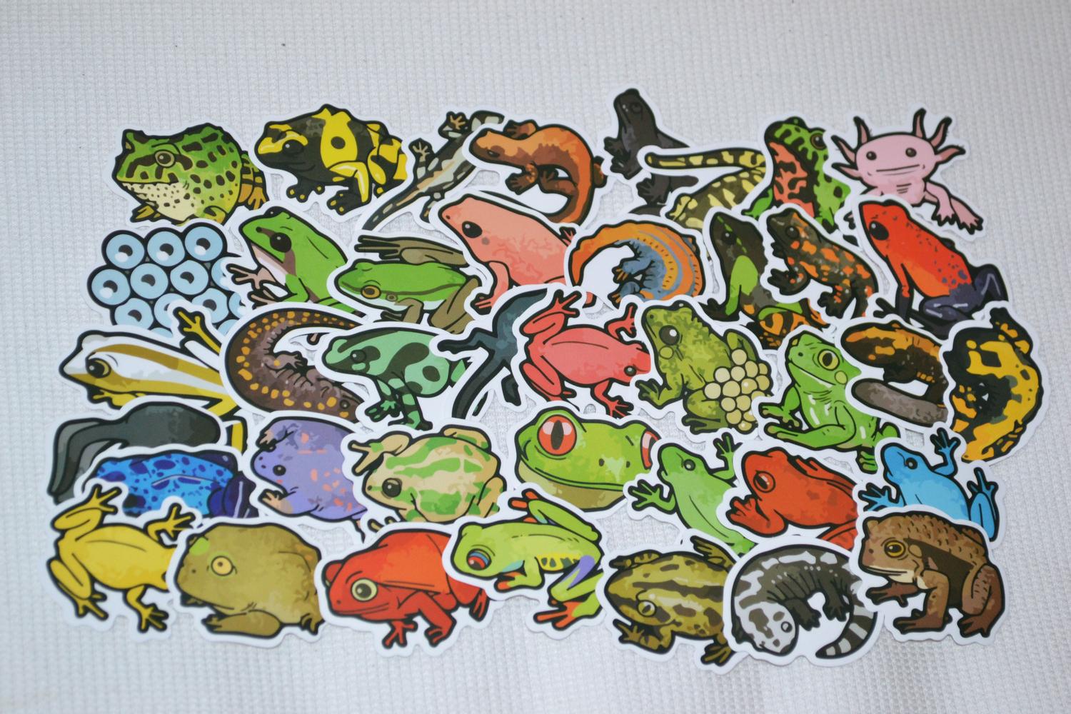 Grodor Smådjur 40st Klistermärken (Ca 5-3cm St) Ny