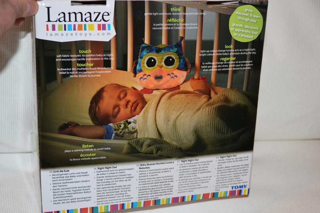 Nattlampa m. Melodi Mjukisuggla God Natt 18cm Småbarn Ny