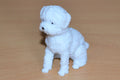 Pudel Vit Hund 5cm Lek/Prydnad/Present Ny
