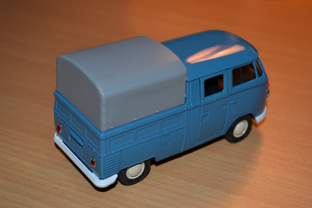 Volkswagen Double Cabin Pick Up Blå m. Kåpa 1:38/1:36 Welly
