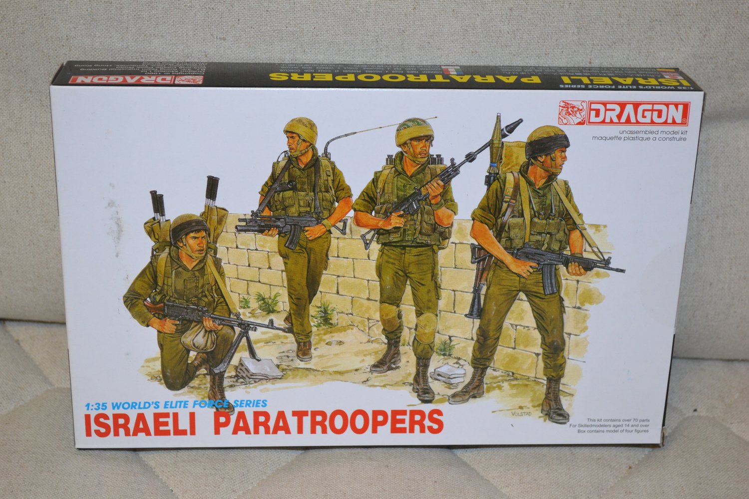 Israeli Paratroopers 1:35 Dragon Plastbyggsats DR3001 Fallskärmsjägare Israel Ny