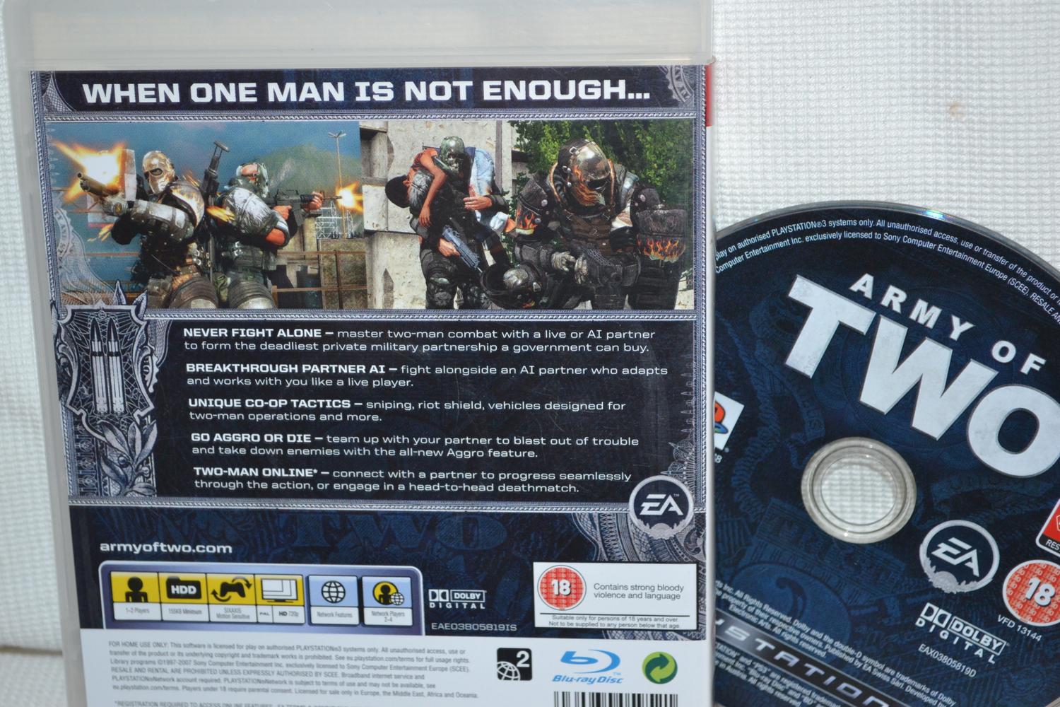 Army of Two PS3 Playstation 3 (Utan Manual) Fint Skick