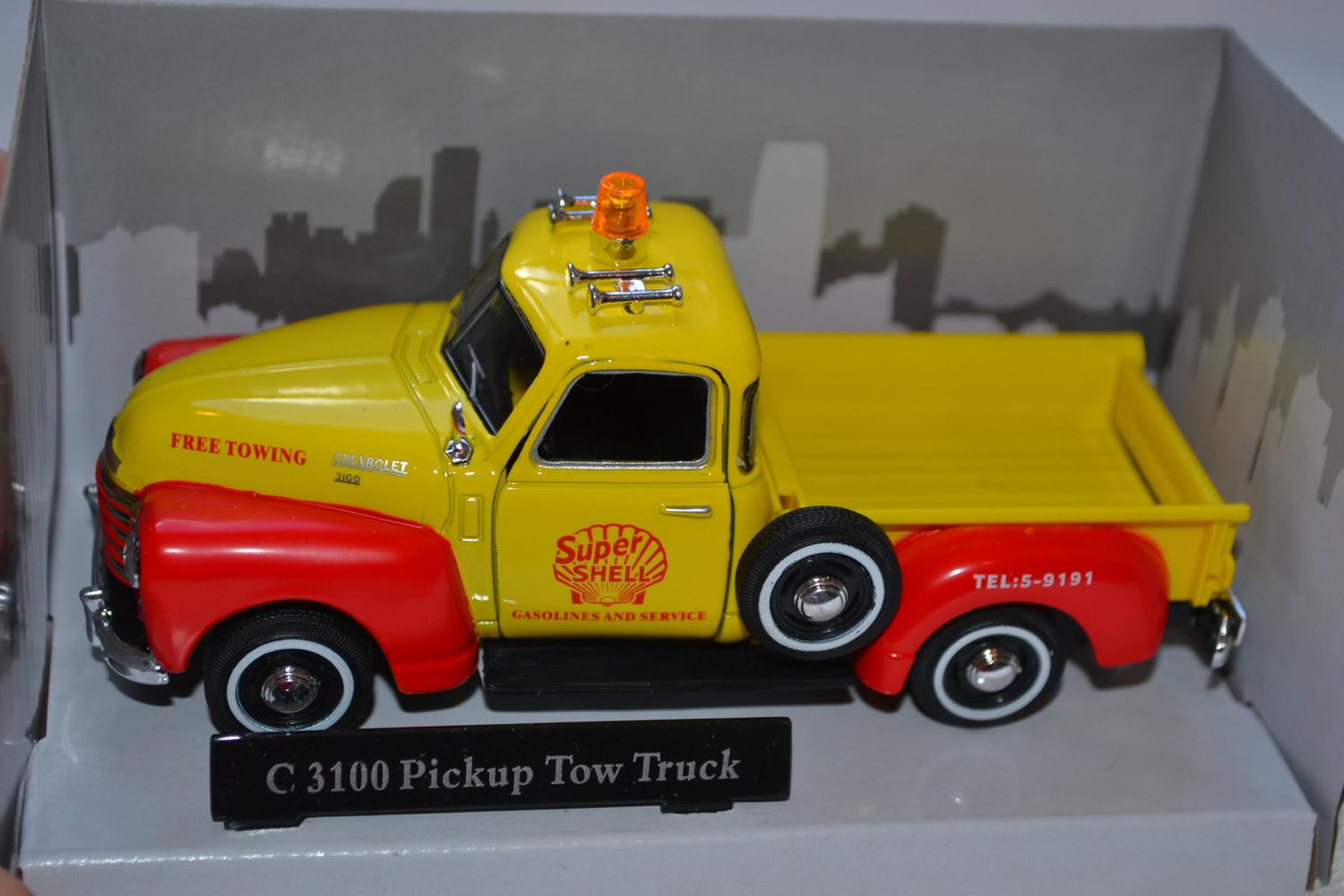 C3100 Pickup Tow Truck Chevrolet Super Shell 1:43 Cararama 11cm Ny
