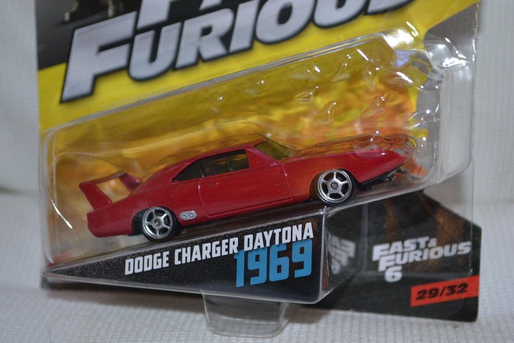 Dodge Charger Daytona 1969 Röd Fast & Furious 1:55 Mattel 9cm Ny