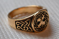 Celtiskt Mönster Viking Ring Brons (Strl 20) Ny