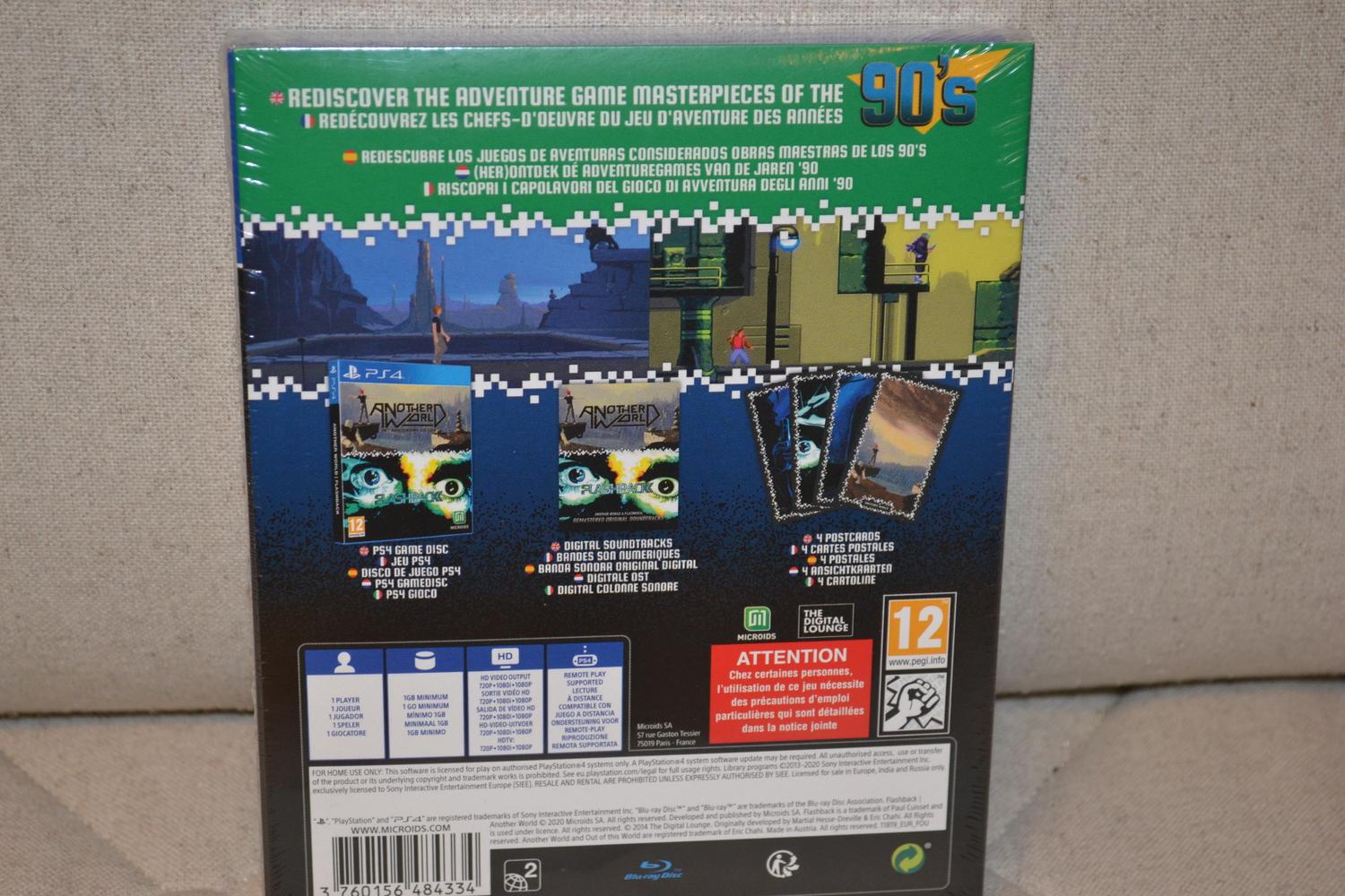 Another World Flashback 20th Anniversary Edition PS4 Playstation 4 Ny Inplastad