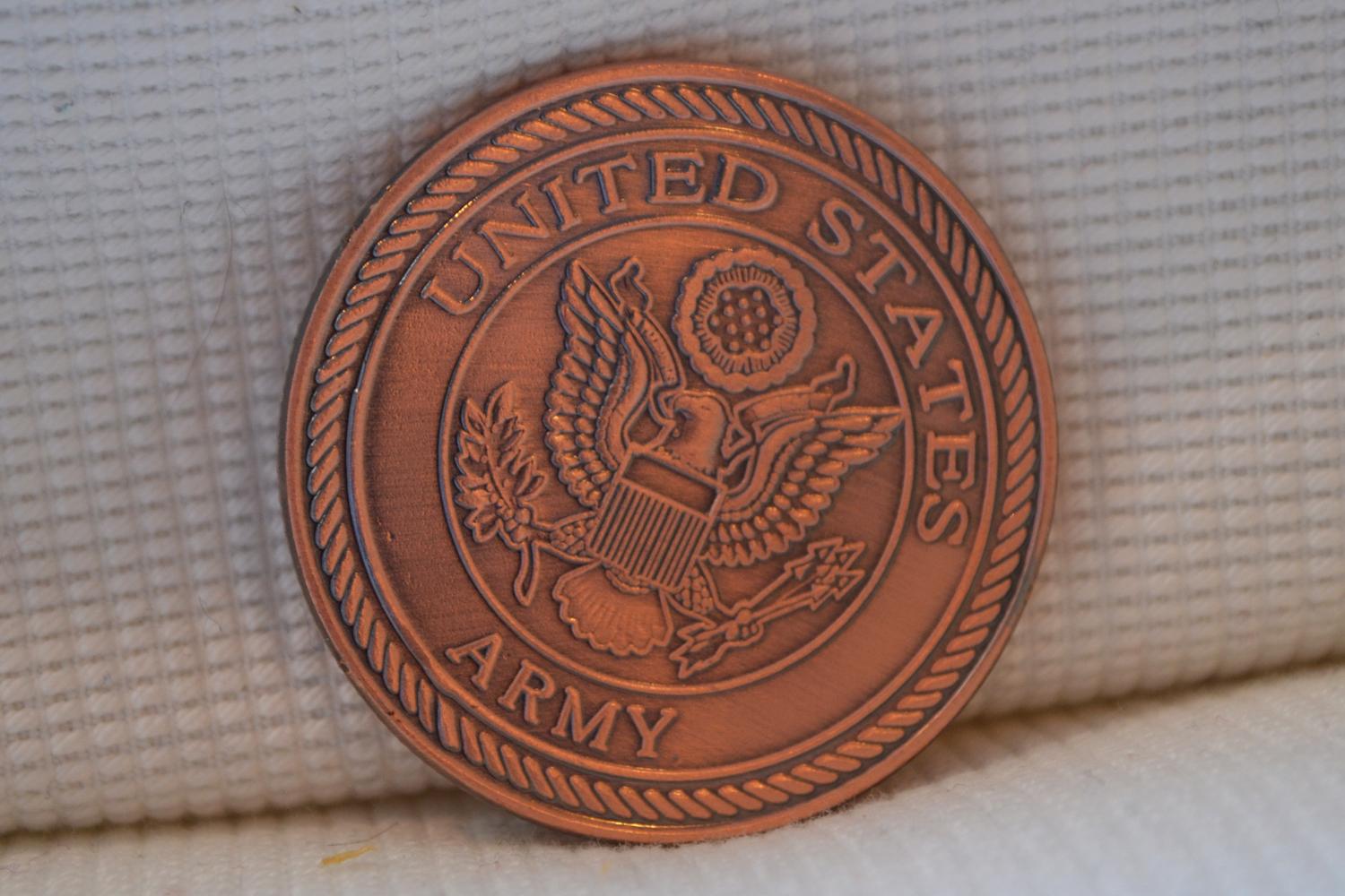 M-60 Patton Pansarvagn Brons Mynt 4cm USA Ny