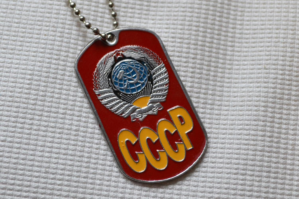 CCCP Sovjetunionen Bricka Halsband Dog Tag 5/50cm Ny