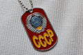 CCCP Sovjetunionen Bricka Halsband Dog Tag 5/50cm Ny