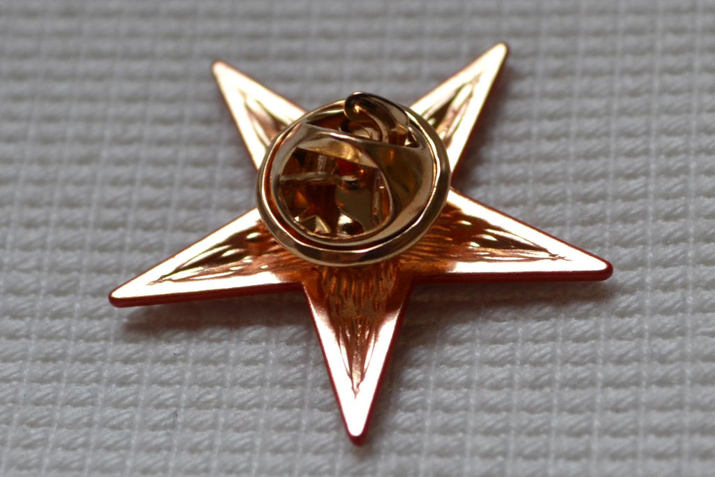 Röd Stjärna Stilren Kommunism m. Emalj Brosch Pin 3cm Ny