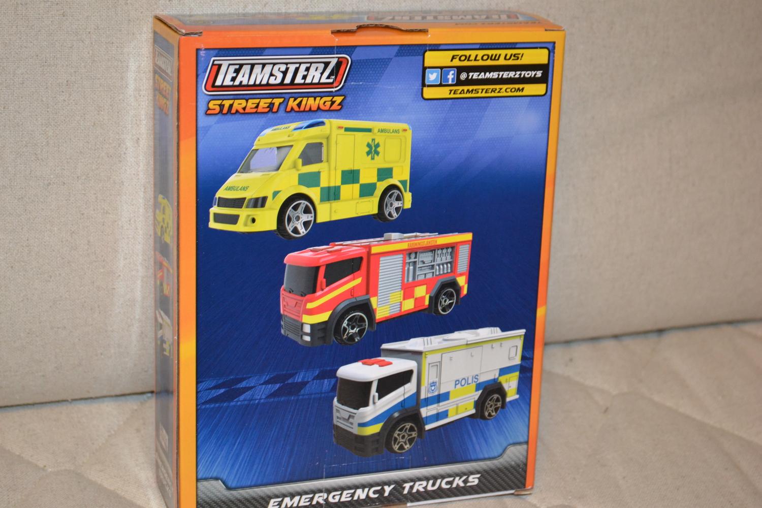 3st Räddningsfordon Polis Ambulans Brandkår 11cm Teamsterz Ny