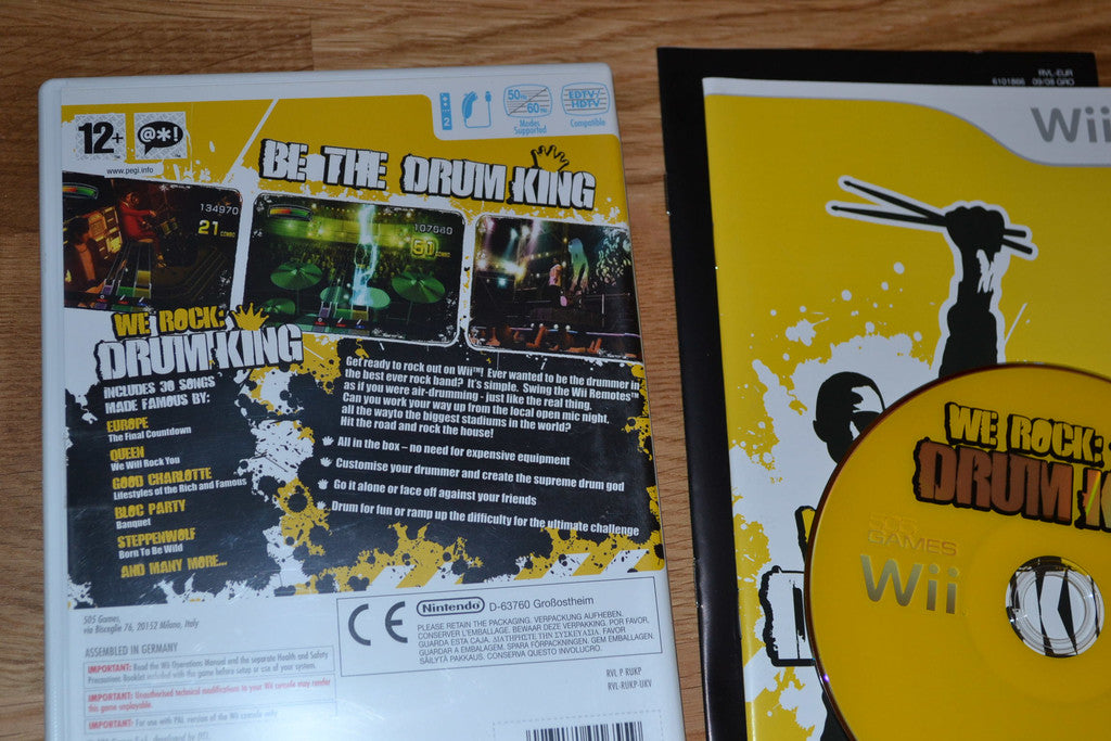 We Rock : Drum King (Wii) Nintendo Komplett Fint Skick