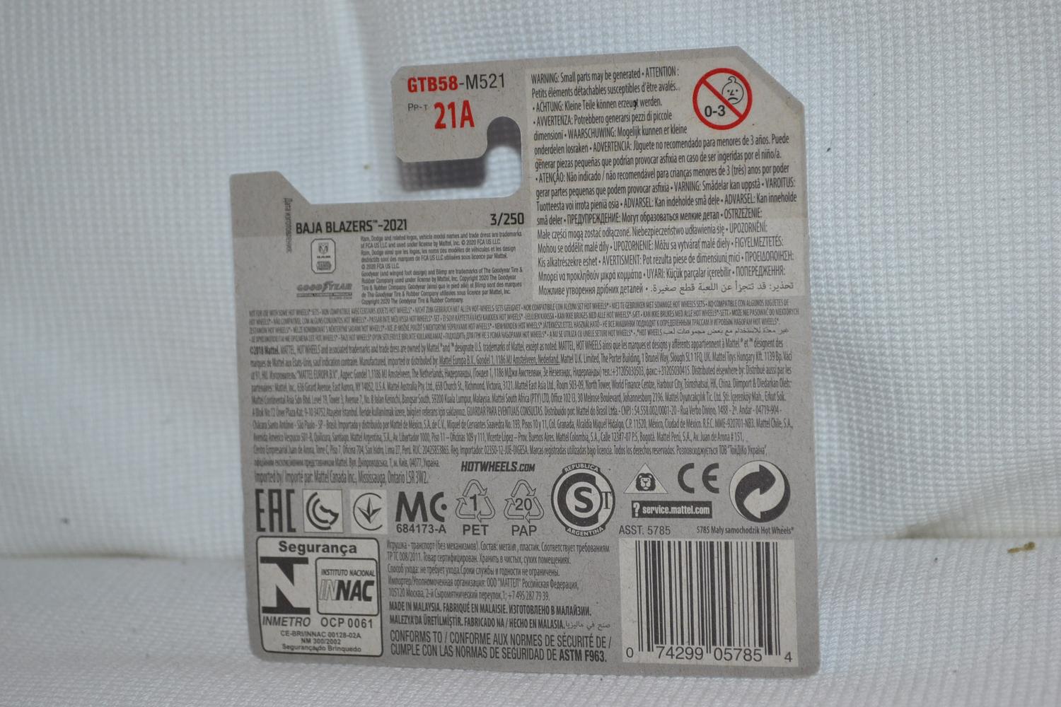 1970 Dodge Power Wagon Orange 1:64 Hot Wheels 2021 7cm Ny