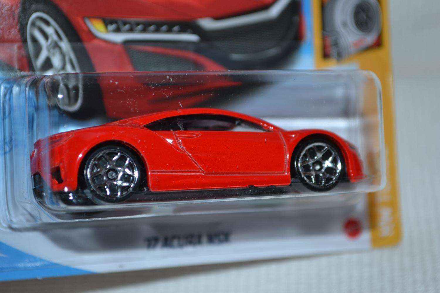 2017 Acura NSX Röd 1:64 Hot Wheels 2021 7cm Ny