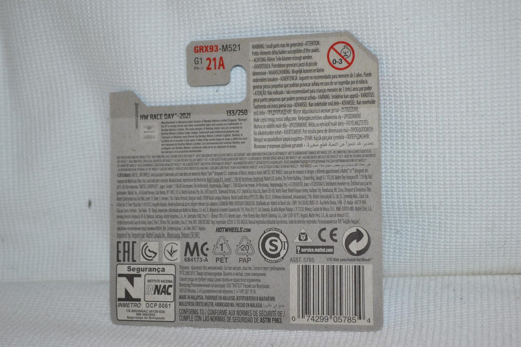 2018 Bentley Continental GT3 Grön 1:64 Hot Wheels 2021 7cm Ny