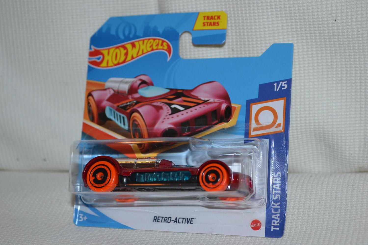 Retro-Active Röd/Orange 1:64 Hot Wheels 2021 7cm Ny