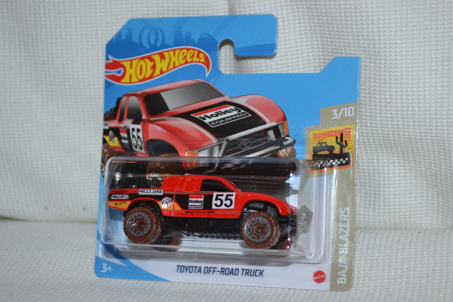 Toyota Off-Road Truck Röd 1:64 Hot Wheels 2021 7cm Ny