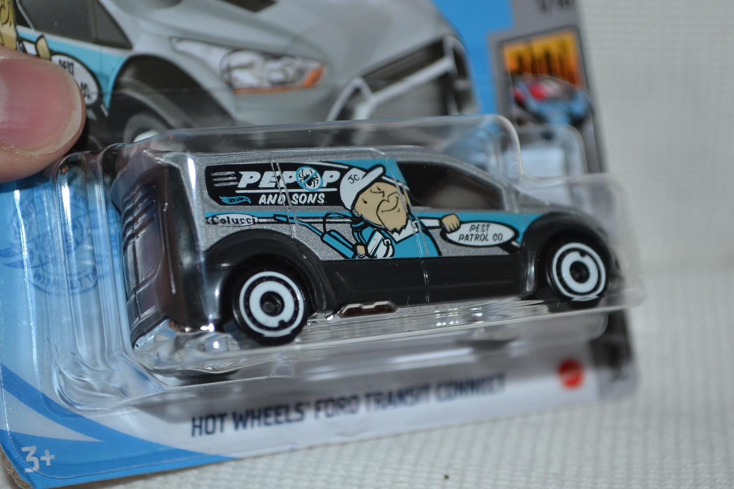 Ford Transit Connect Pest Patrol 1:64 Hot Wheels 2021 7cm Ny