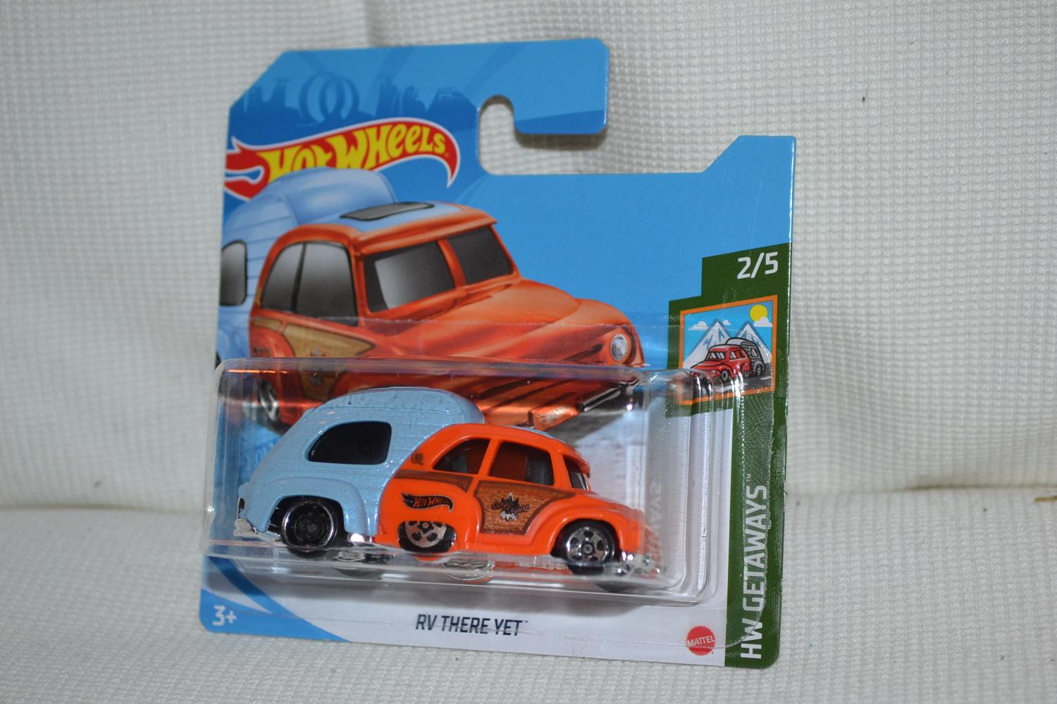 RV There Yet Bil m Släp Inbyggd 1:64 Hot Wheels 2021 7cm Ny
