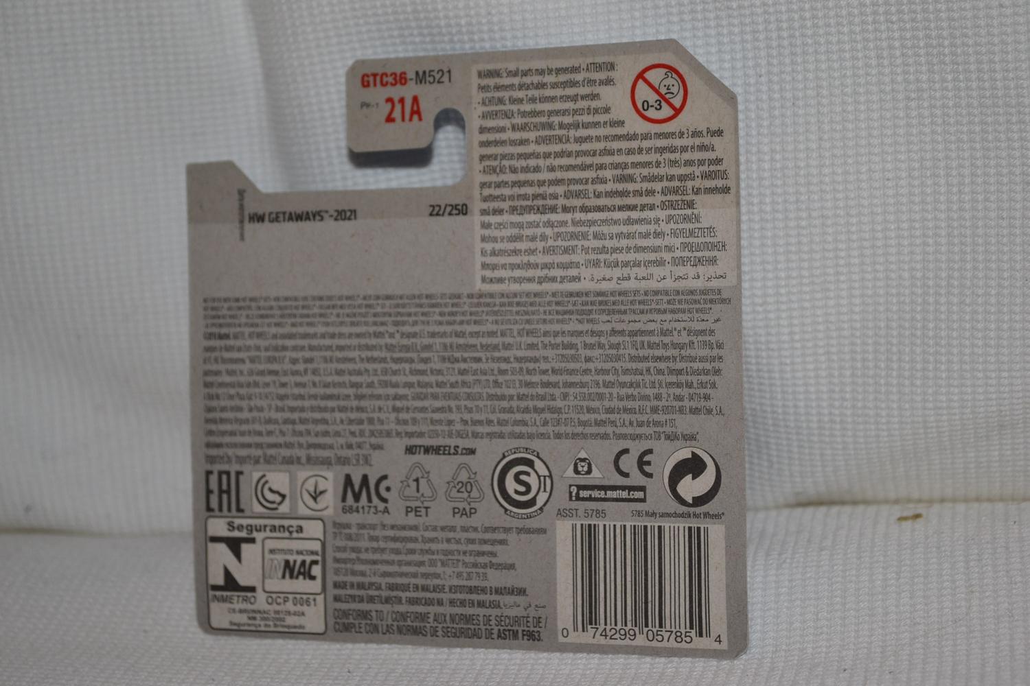 RV There Yet Bil m Släp Inbyggd 1:64 Hot Wheels 2021 7cm Ny