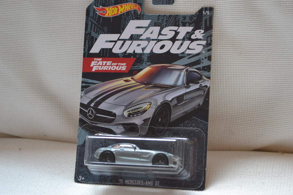 2015 Mercedes-Benz AMG GT Silver 1:64 Hot Wheels (Fast & Furious USA) 7cm Ny
