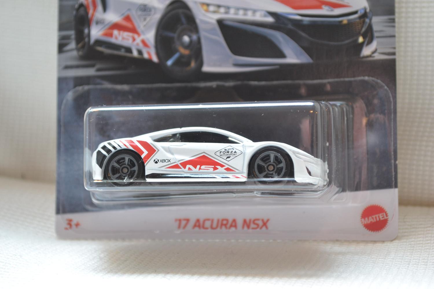 2017 Acura NSX Vit 1:64 Hot Wheels (Forza Motorsport XBOX) 7cm Ny