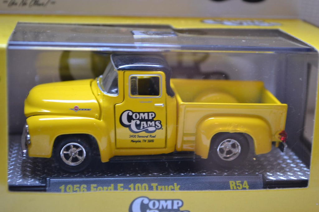 1956 Ford F-100 Truck Gul Pickup 1:64 M2 Machines (Auto-Meets) 7cm Ny