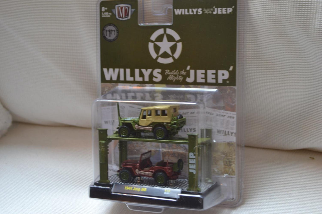 2st 1944 Jeep MB 1:64 M2 Machines (Auto-Lift 19) 6,5cm Ny