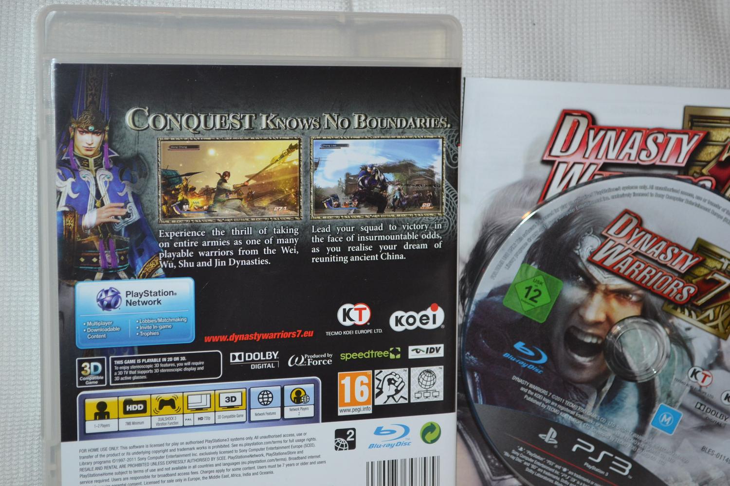 Dynasty Warriors 7 PS3 Playstation 3 Komplett Fint Skick