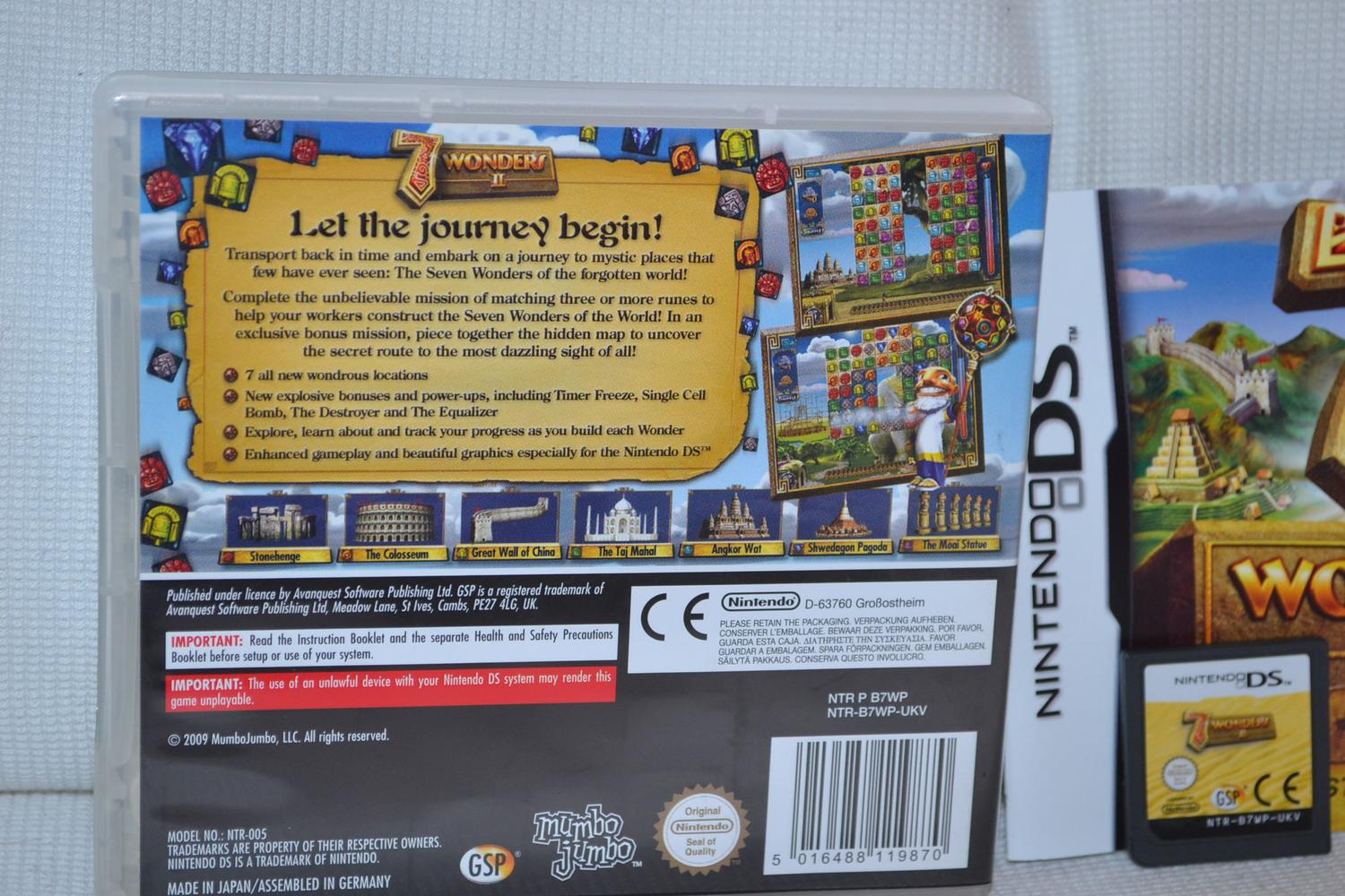 7 Wonders II 2 NDS Nintendo DS Komplett Fint Skick