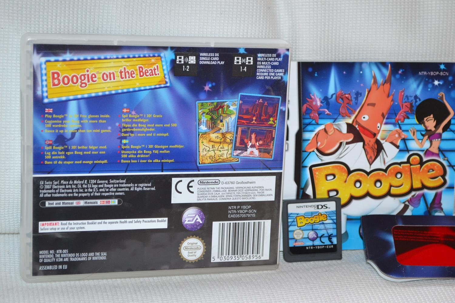 Boogie NDS Nintendo DS Komplett m. 3D GLASÖGON Fint Skick