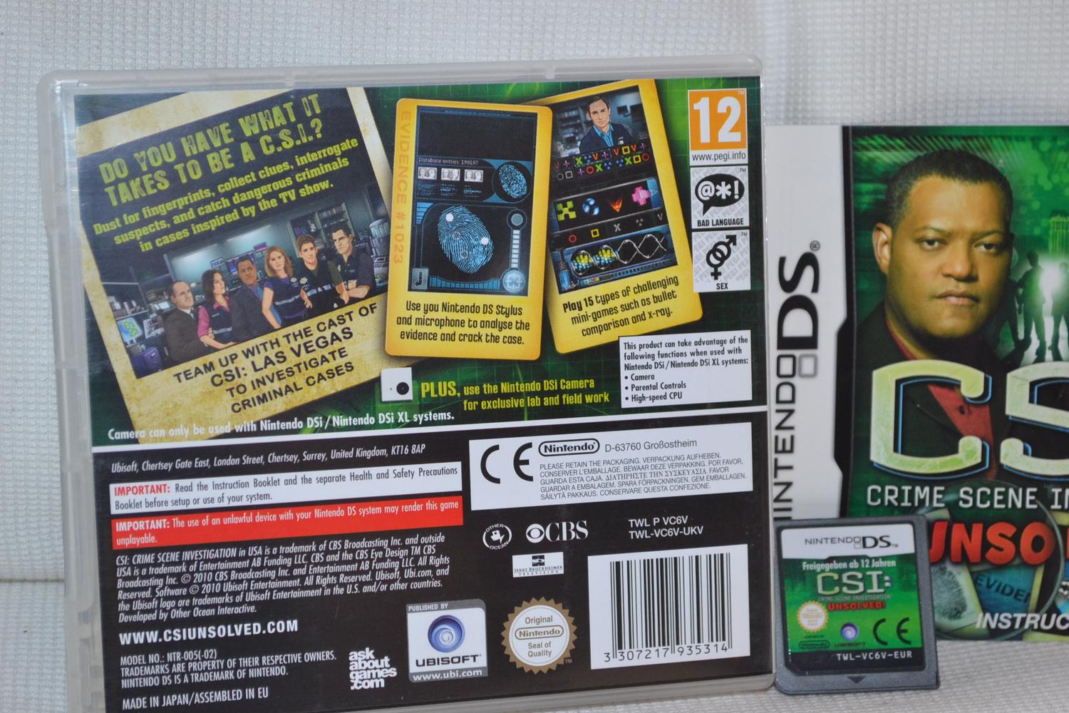 CSI: Unsolved NDS Nintendo DS Komplett Fint Skick