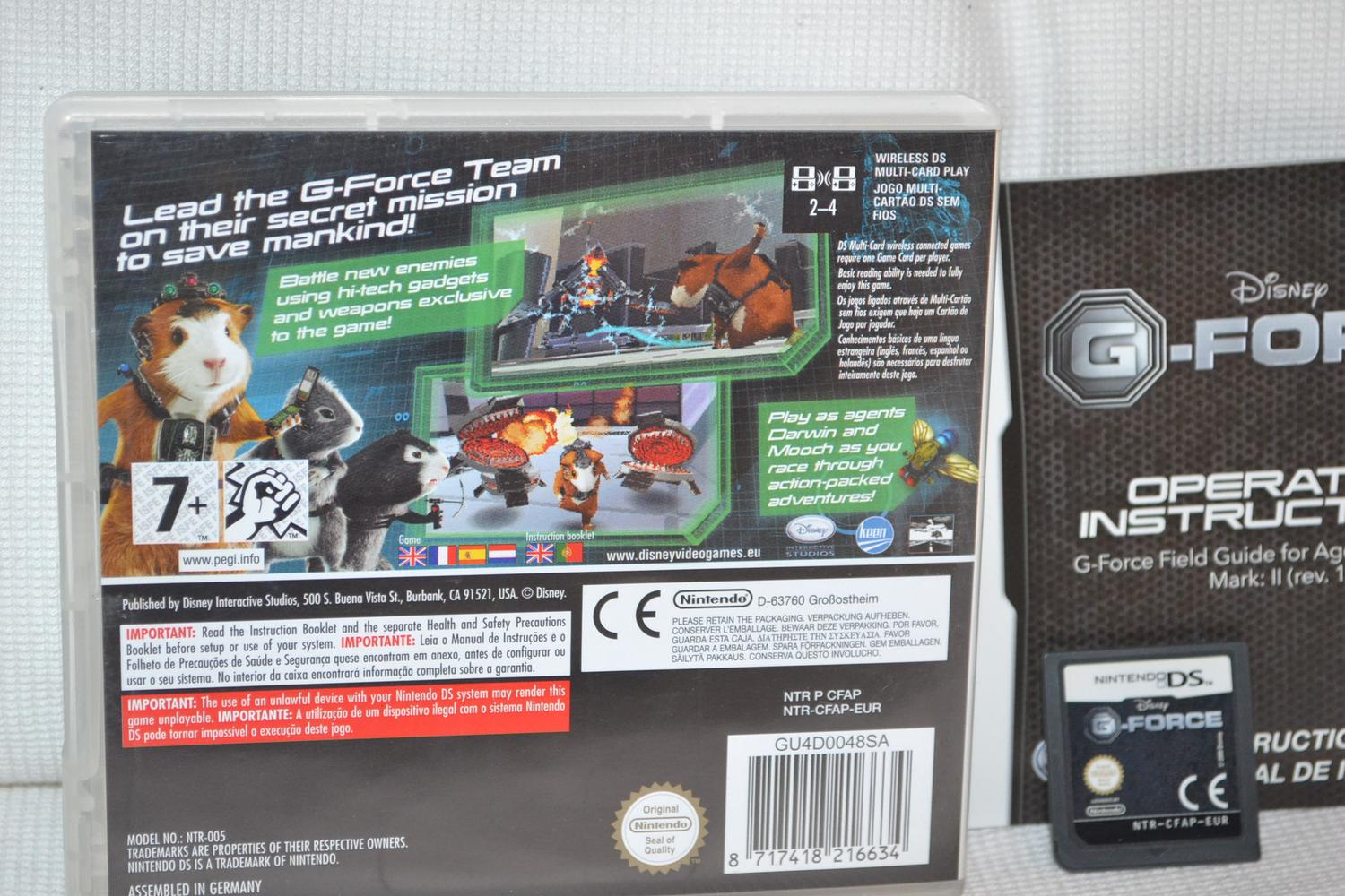 G-force Disney NDS Nintendo DS Komplett Fint Skick