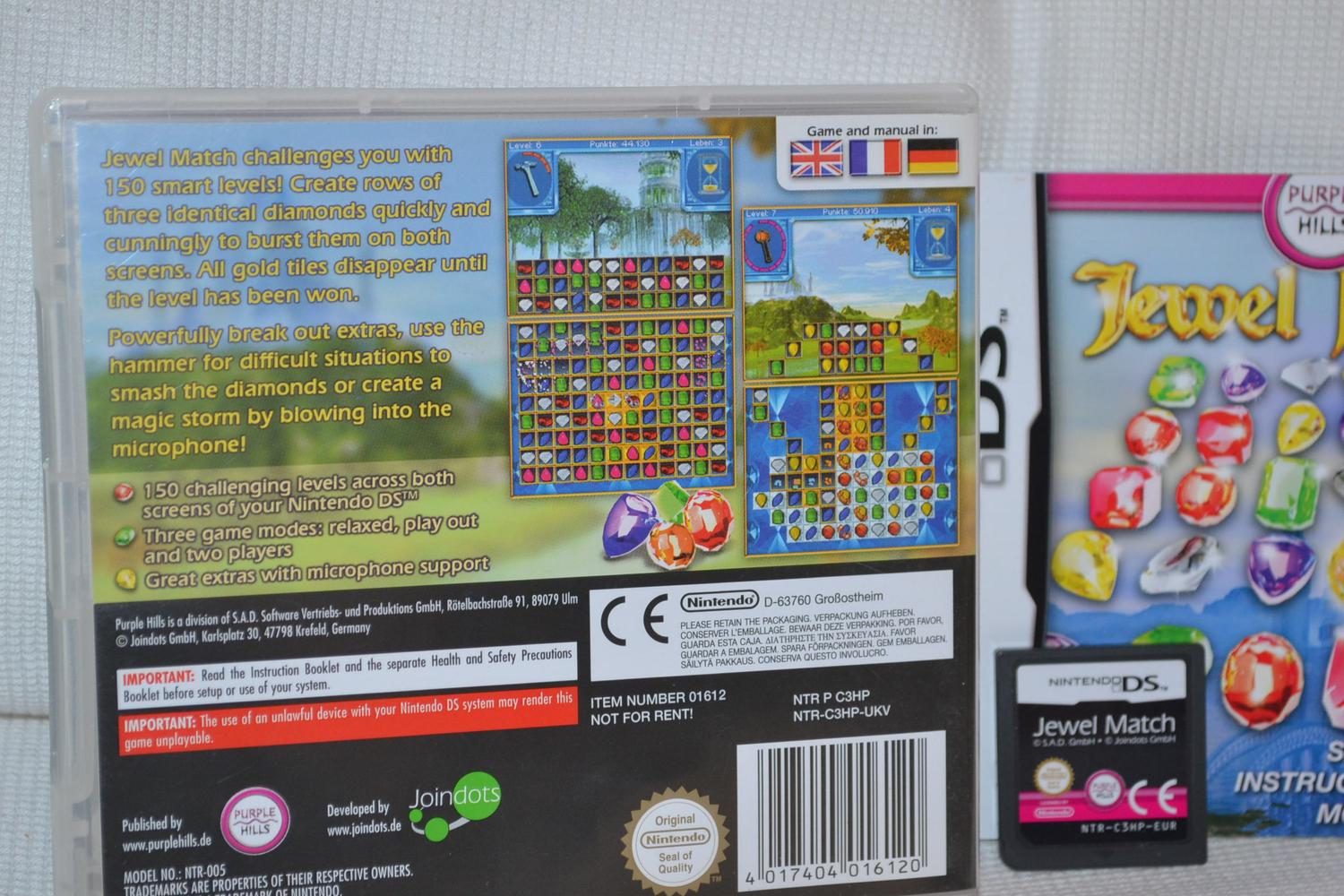 Jewel Match NDS Nintendo DS Komplett Fint Skick