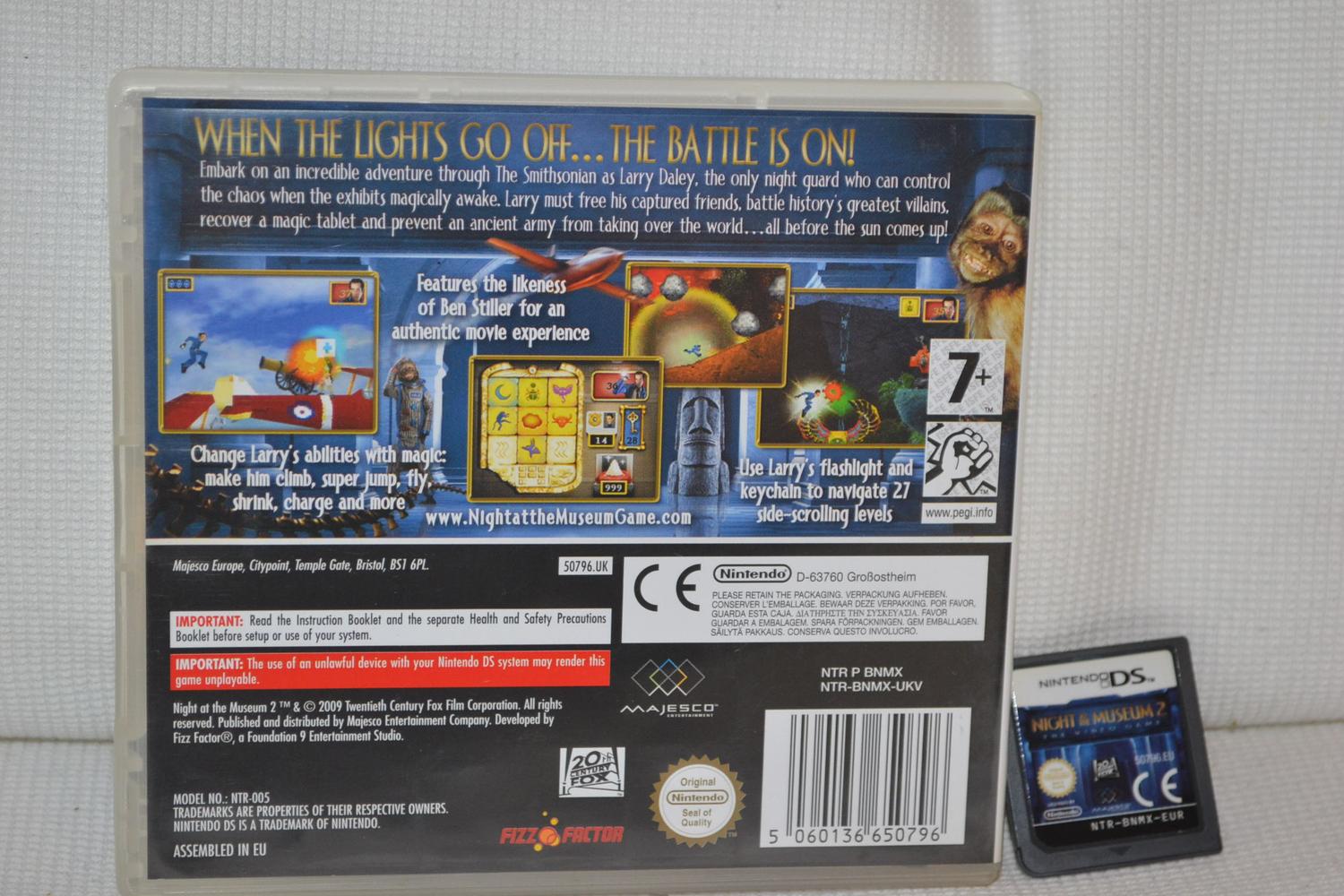 Night at the Museum 2 NDS Nintendo DS (Utan Manual) Fint Skick