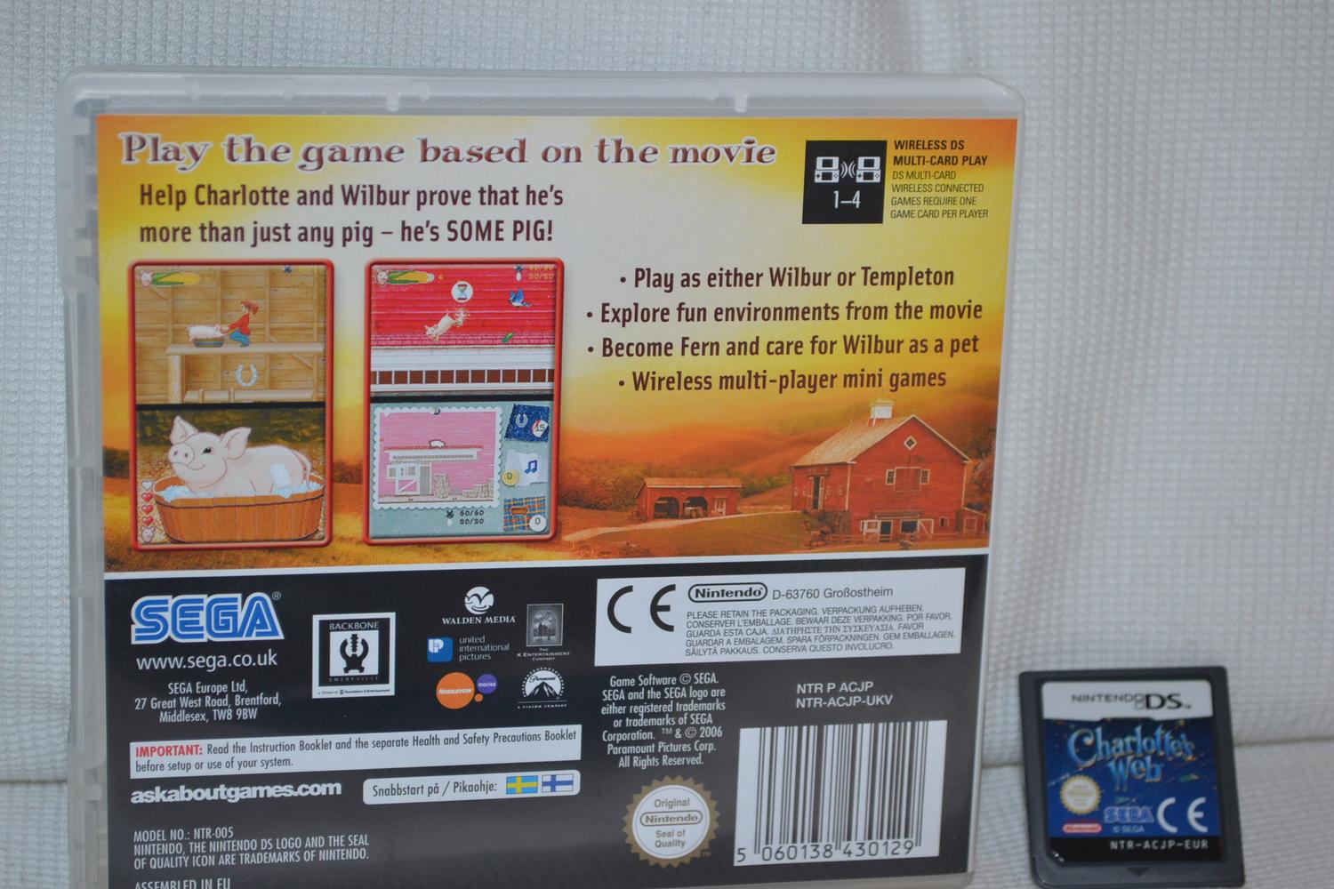 Charlottes Web NDS Nintendo DS (Utan Manual) Fint Skick