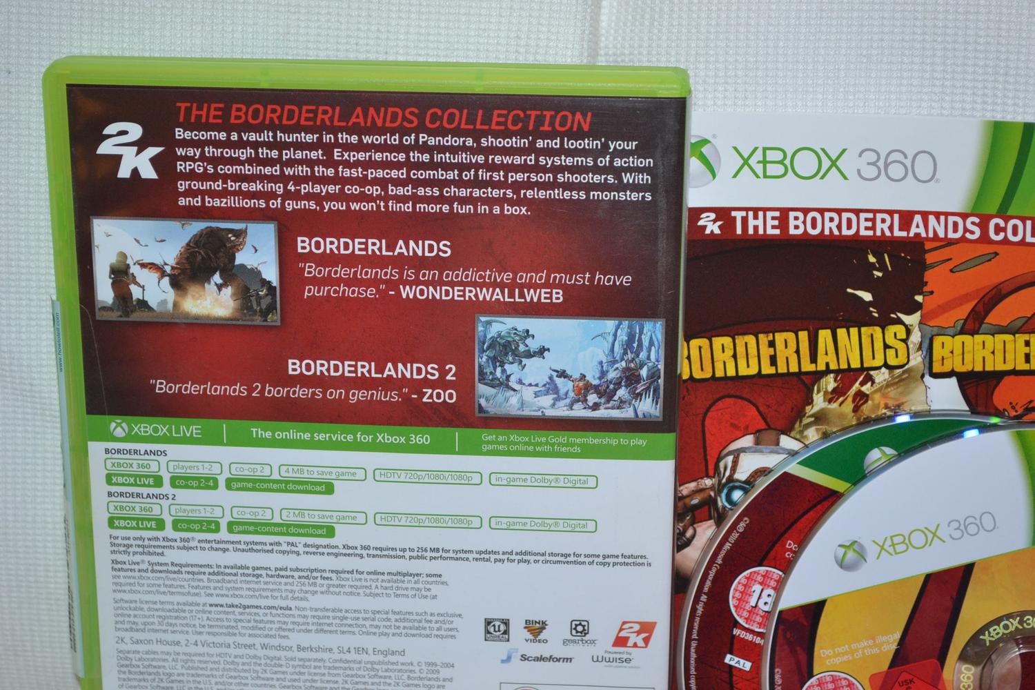 The Borderlands Collection 1 & 2 Xbox 360 Komplett Fint Skick