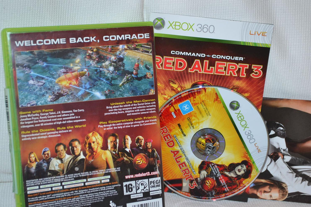Command & Conquer: Red Alert 3 m. POSTER Xbox 360 Komplett Fint Skick