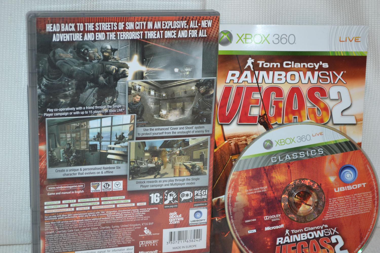 Tom Clancys Rainbow Six: Vegas 2 Classics Xbox 360 Komplett Fint Skick