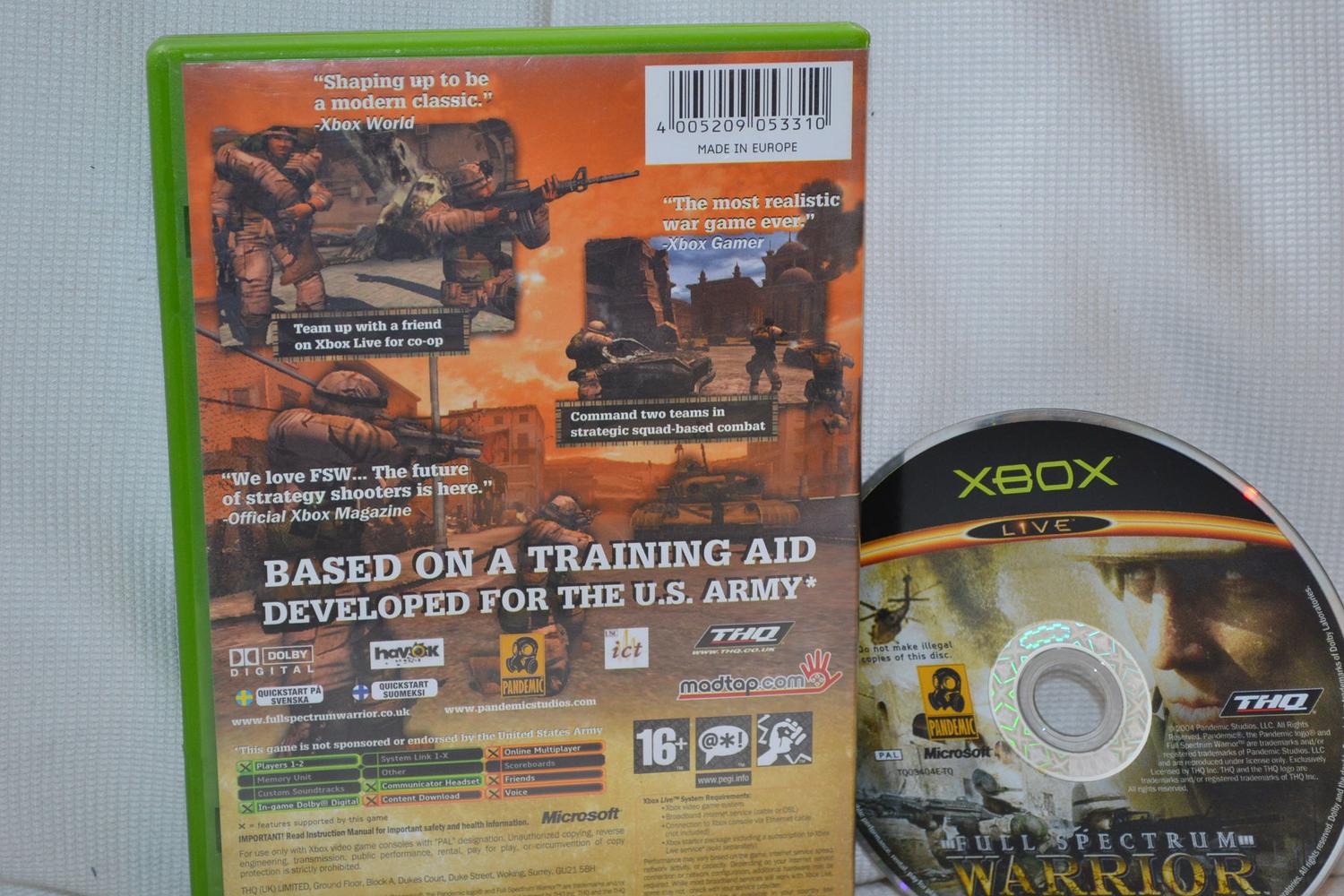 Full Spectrum Warrior XBOX (Utan Manual) Fint Skick