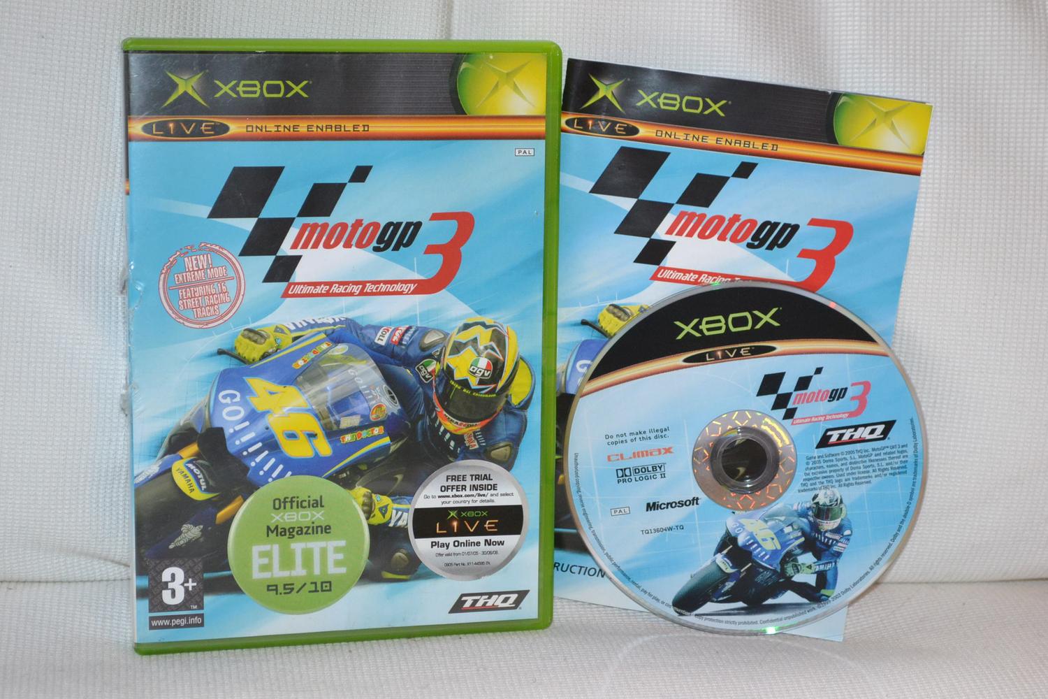 Moto GP Ultimate Racing Technology 3 MotoGP XBOX Komplett Fint Skick