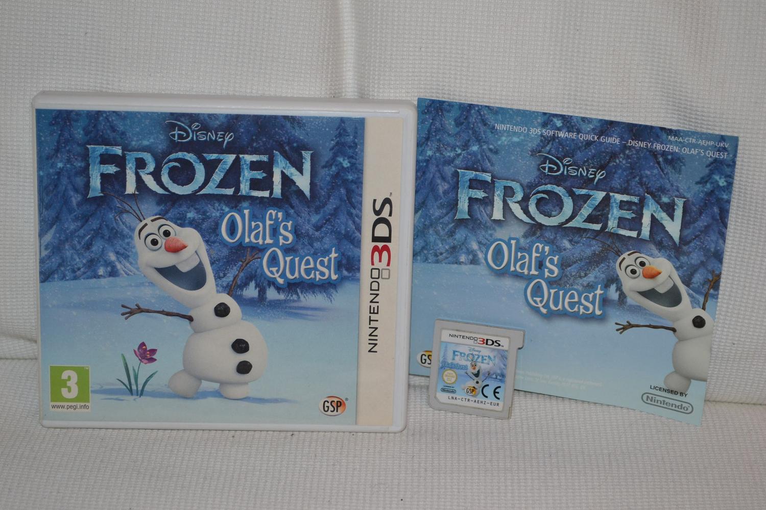 Disney Frozen Olafs Quest Frost 3DS Nintendo Komplett Fint Skick
